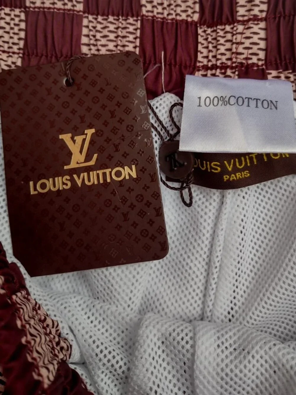 LOUIS VUITTON Men's Shorts Monogram Design Size XL (Check description)